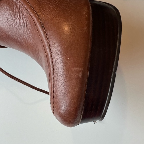 [SOLD] Kelsi Dagger Evonne Brown Leather Booties - Picture 4 of 9